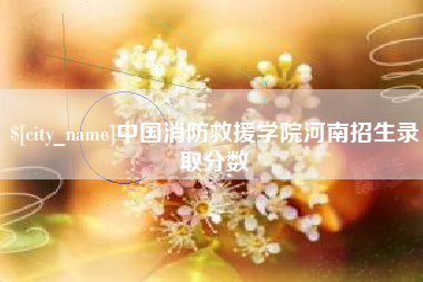 莆田中国消防救援学院河南招生录取分数