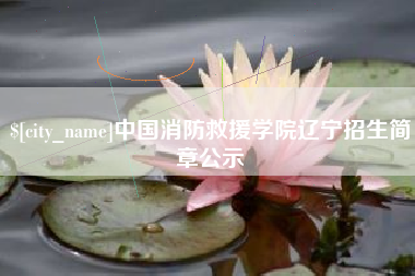 莆田中国消防救援学院辽宁招生简章公示