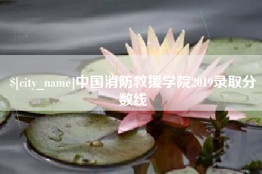 莆田中国消防救援学院2019录取分数线
