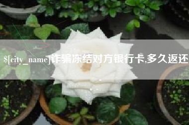 莆田诈骗冻结对方银行卡,多久返还