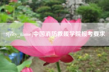 莆田中国消防救援学院报考要求