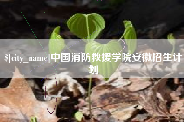 莆田中国消防救援学院安徽招生计划