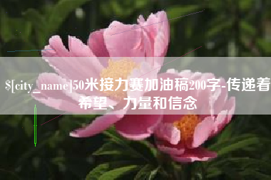 莆田50米接力赛加油稿200字-传递着希望、力量和信念