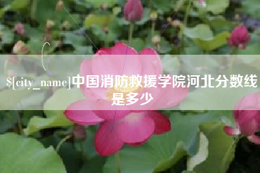 莆田中国消防救援学院河北分数线是多少