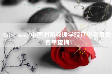 莆田中国消防救援学院辽宁省录取名单查询