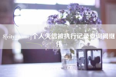 莆田个人失信被执行记录查询阚继伟