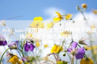 莆田中国执行信息公开网查不到被执行人是不是已解除限高