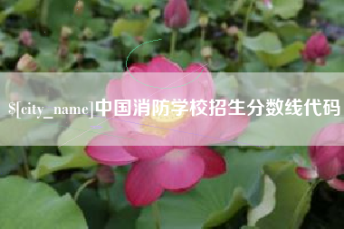 莆田中国消防学校招生分数线代码
