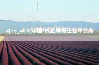 莆田中国9枚金牌得主名单公布