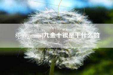 莆田九金十银是干什么的