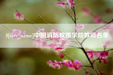莆田中国消防救援学院教师名单
