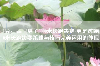 莆田男子5000米长跑决赛-更是对5000米长跑决赛策略与技巧完美运用的体现