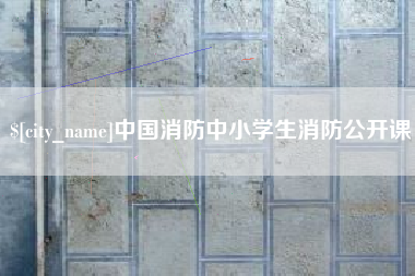 莆田中国消防中小学生消防公开课
