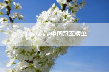 莆田中国冠军榜单