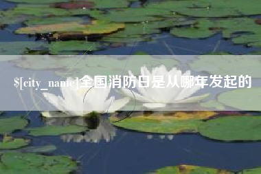 莆田全国消防日是从哪年发起的