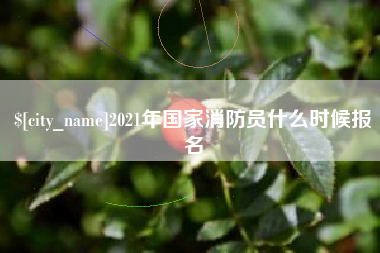 莆田2021年国家消防员什么时候报名