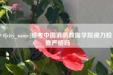 莆田报考中国消防救援学院视力检查严格吗