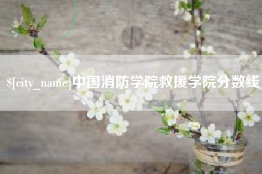 莆田中国消防学院救援学院分数线
